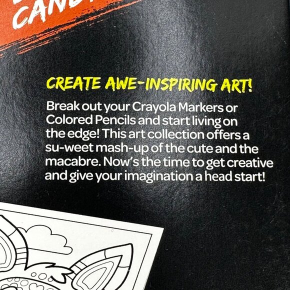 Crayola Art With Edge Sugar Skulls Brain Candy Coloring Book 32 Pages New - Picture 4 of 8